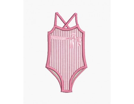 Motif de broderie machine maillot de bain fille