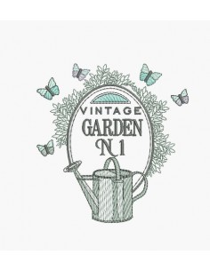 Motif de broderie machine jardin