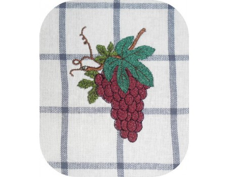 Motif de broderie machine grappe de raisins