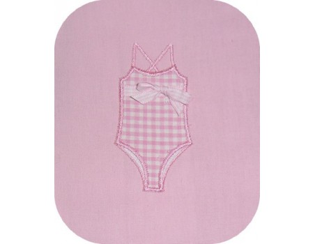 Motif de broderie machine maillot de bain fille