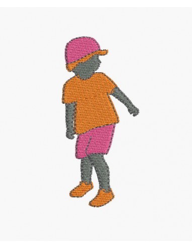 Motif de broderie machine silhouette enfant