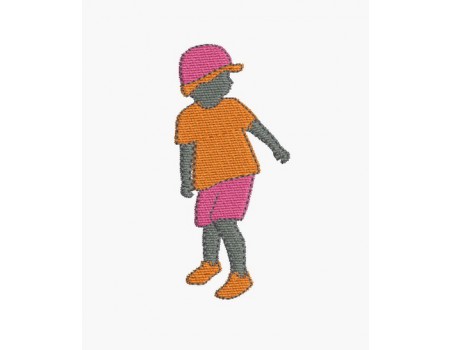 Motif de broderie machine silhouette enfant