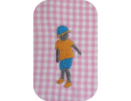 Instant download machine embroidery girl doing cutting