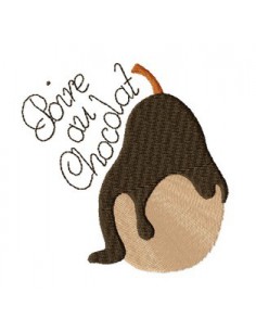 Poire au chocolat 10x10cm