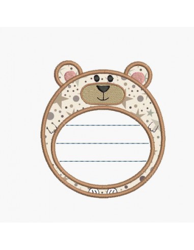 Instant download machine embroidery cat label customizable