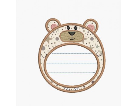 Instant download machine embroidery cat label customizable