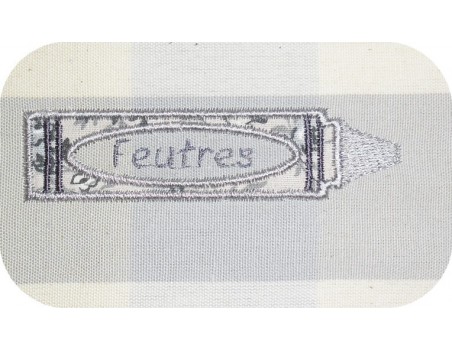 Motif de broderie machine crayon appliqué