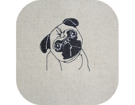 Instant download machine embroidery bulldog