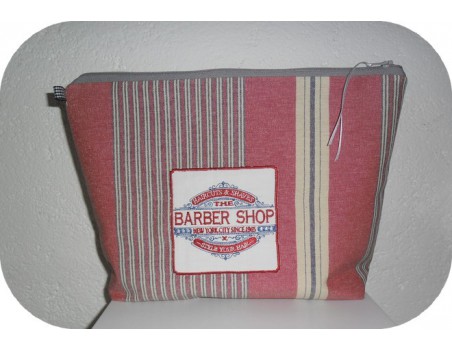 Motif de broderie machine Barber shop coiffeur homme