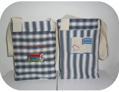 Motif de broderie machine livre appliqué personnalisable