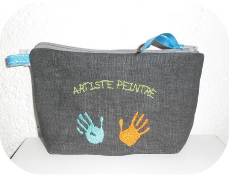 Motif de broderie machine artiste peintre 