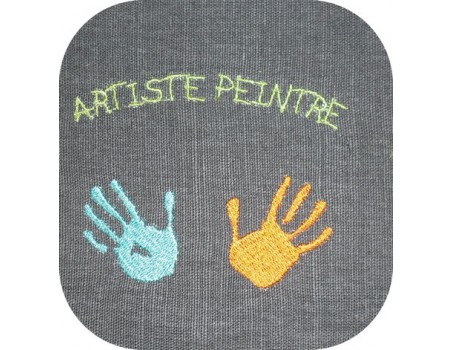 Motif de broderie machine artiste peintre 