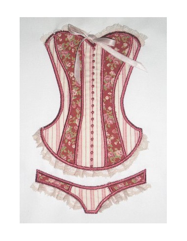 Motif de broderie machine bustier 2 formats