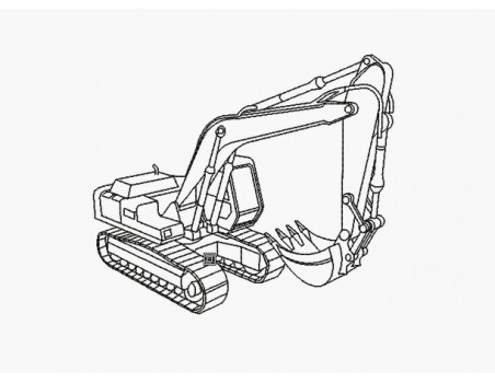 Motif de broderie machine pelle mécanique hydraulique