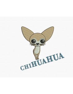 Motif de broderie machine chihuahua