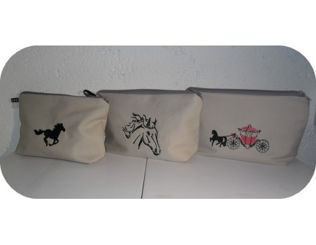 Motif de broderie machine cheval au galop