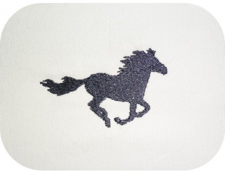 Motif de broderie machine cheval au galop