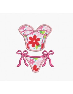 Instant download machine embroidery girl doing cutting