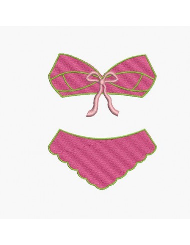 Motif de broderie machine lingerie femme