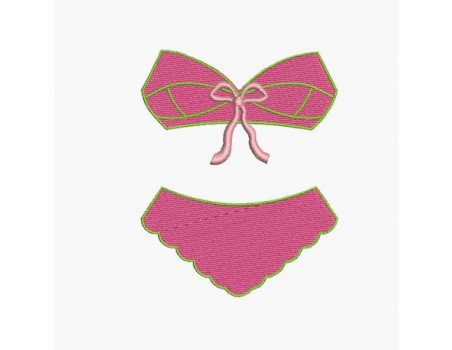 Motif de broderie machine lingerie femme