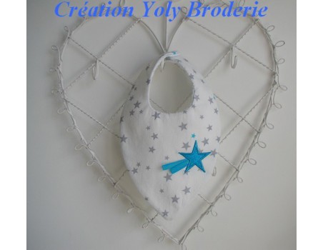 Motif de broderie machine bavoir bandana ITH