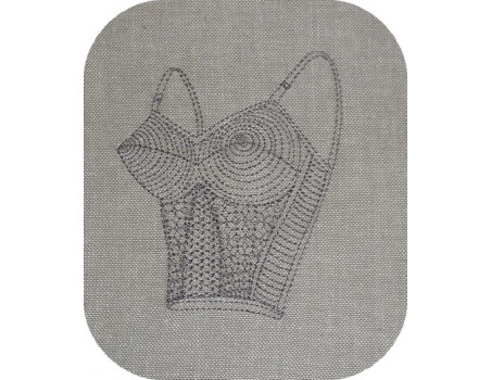 Instant download machine embroidery designer corset