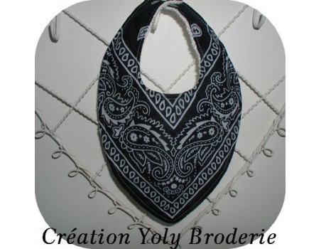 Instant download machine embroidery bandana bib