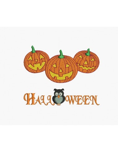 machine embroidery design   Halloween pumpkins