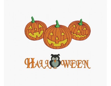 machine embroidery design   Halloween pumpkins