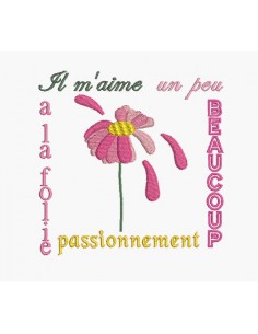 Motif de broderie machine marguerite