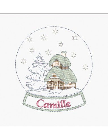 Boule à Neige Noël Thème Couture - Décoration Vintage Machine à Coudre, 10x10 Cm, Pour Sapin Ou Bureau - 4