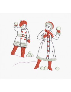 Instant download machine embroidery snowball christmas customizable