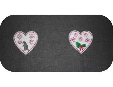 Instant download machine embroidery heart marmot mountain