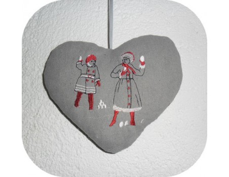 Instant download machine embroidery Victorian battle of snowballs