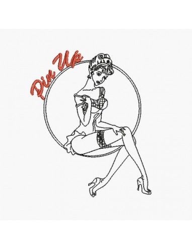 Motif de broderie machine pin up