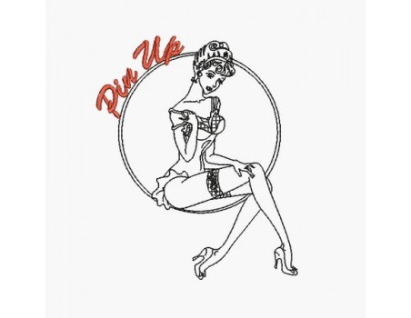 Motif de broderie machine pin up