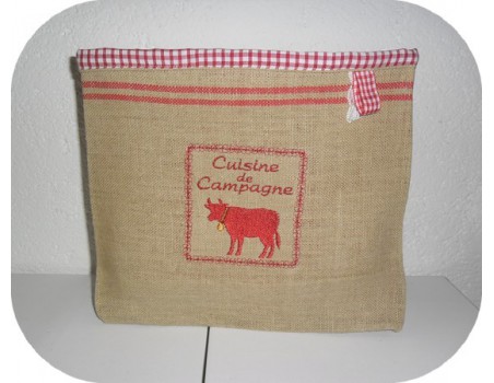 Motif de broderie machine vache