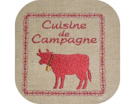 Motif de broderie machine vache