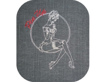 Motif de broderie machine pin up