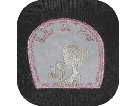 Motif de broderie machine maquillage belle de jour