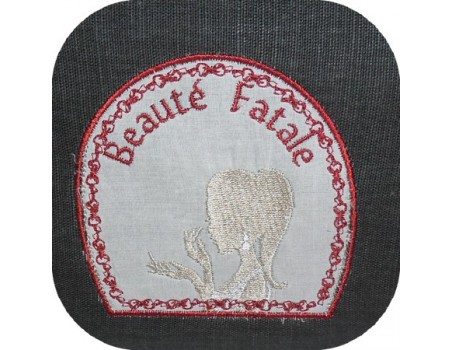 Motif de broderie machine maquillage beauté fatale