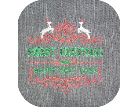 Motif de broderie machine Joyeux Noël