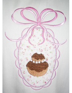 Cadre double noeud festonné 2 versions 13x18 cm