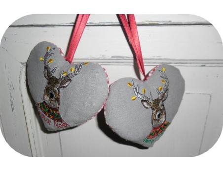 Instant download machine embroidery christmas deer