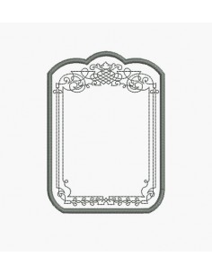 Instant download machine embroidery girl doing cutting