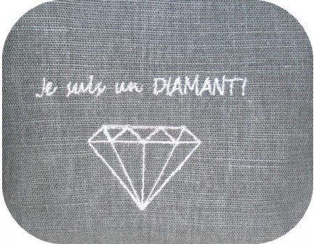 Motif de broderie machine diamant