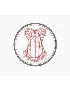 Instant download machine embroidery girl doing cutting