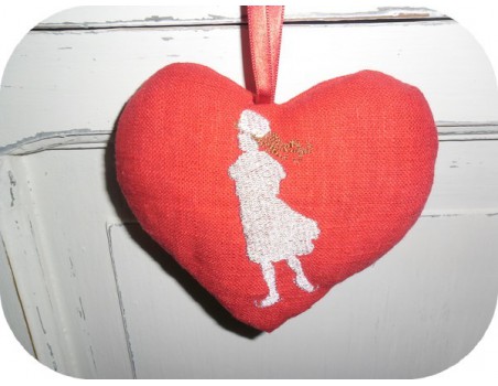 Instant download machine embroidery girl doing cutting