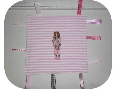 Instant download machine embroidery girl doing cutting