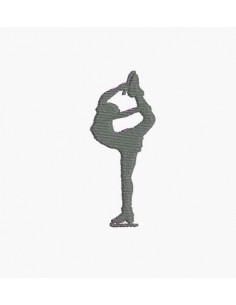Motif de broderie machine silhouette petite patineuse